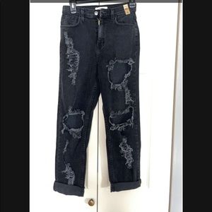 Grow and Glo boutique Ripped Mom Jeans